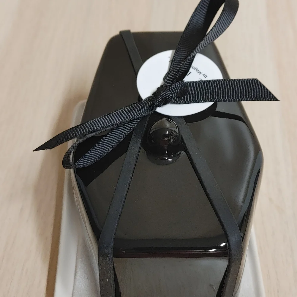 RAE DUNN Coffin Butter Dish R.I.P. Spooky Halloween Black Ceramic Kitchen Decor